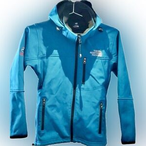 Summit Series North Face Jacket Teal Size Small w/ Hood Ski Snow Blue Sz S
